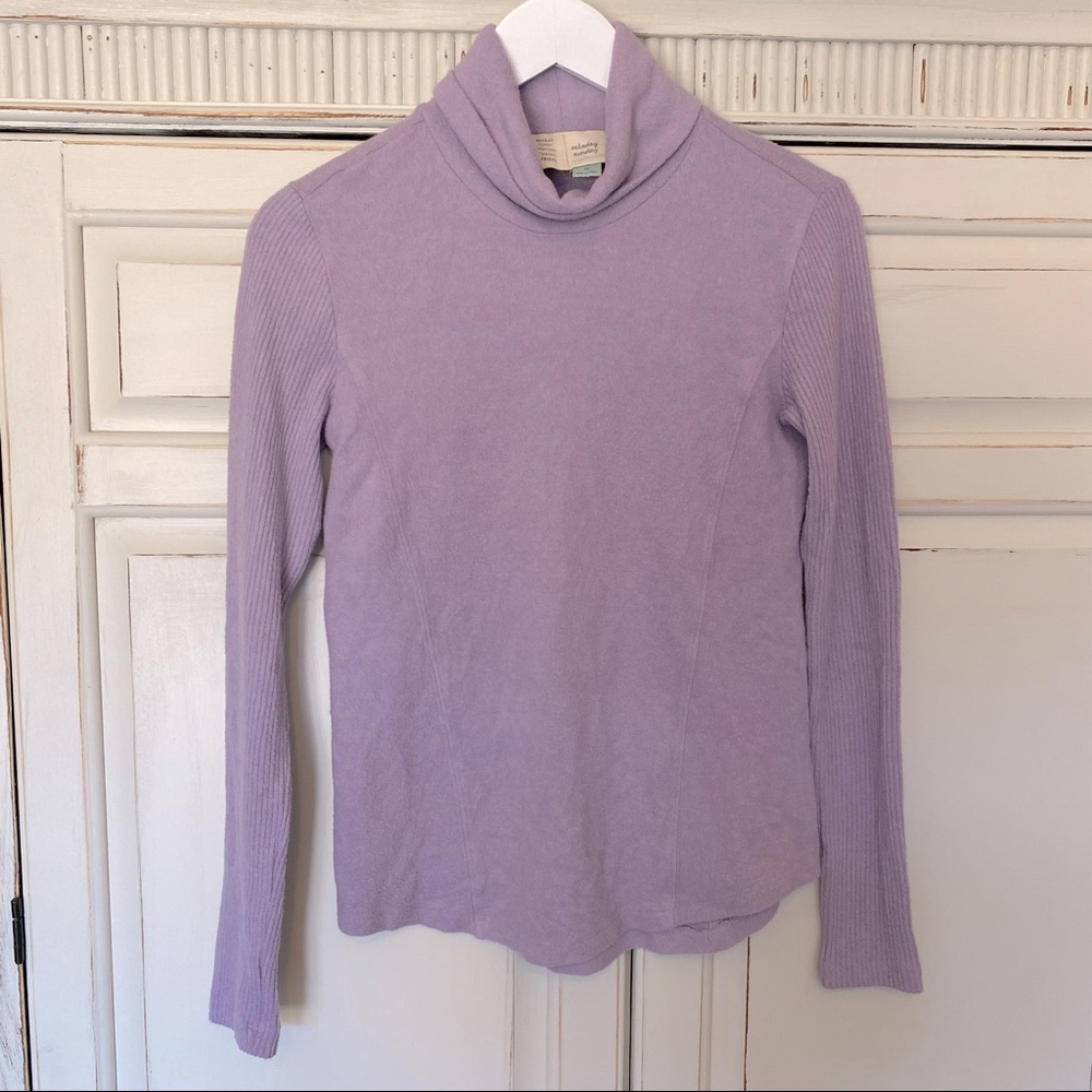 Anthropologie Saturday Sunday Turtleneck Lavender Purple Sweater Long Sleeve Top